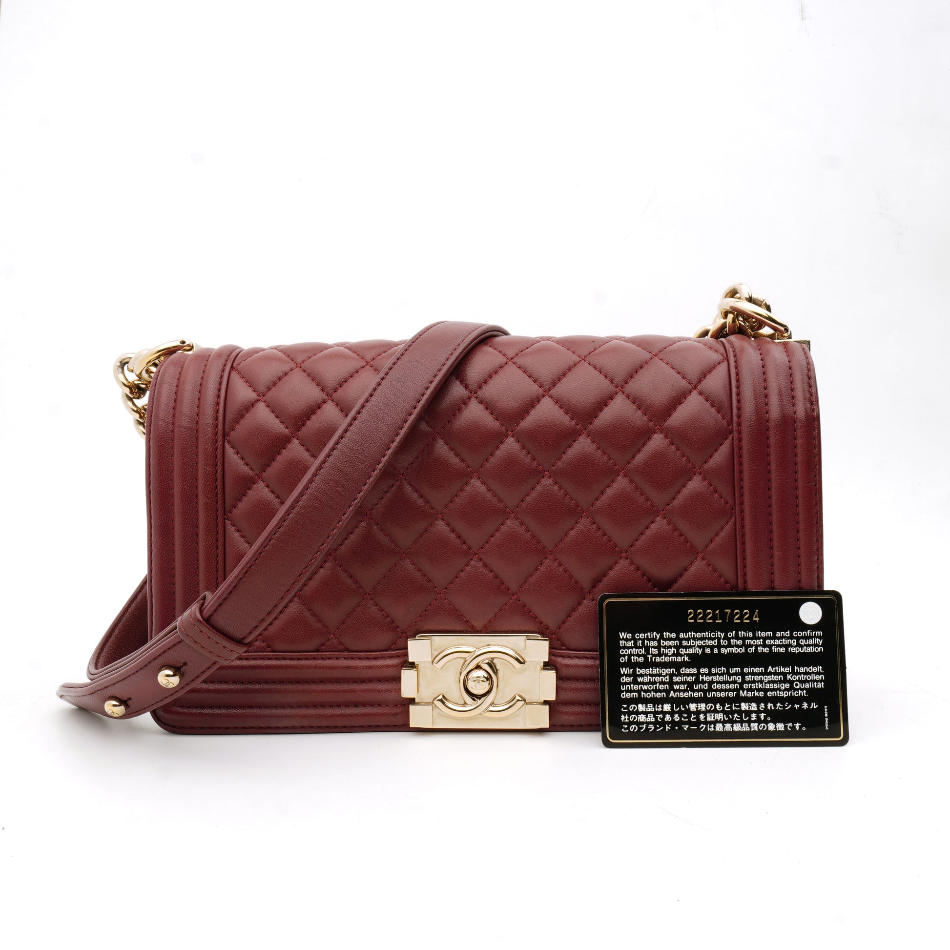Chanel Chanel Le Boy Old Medium Burgundy