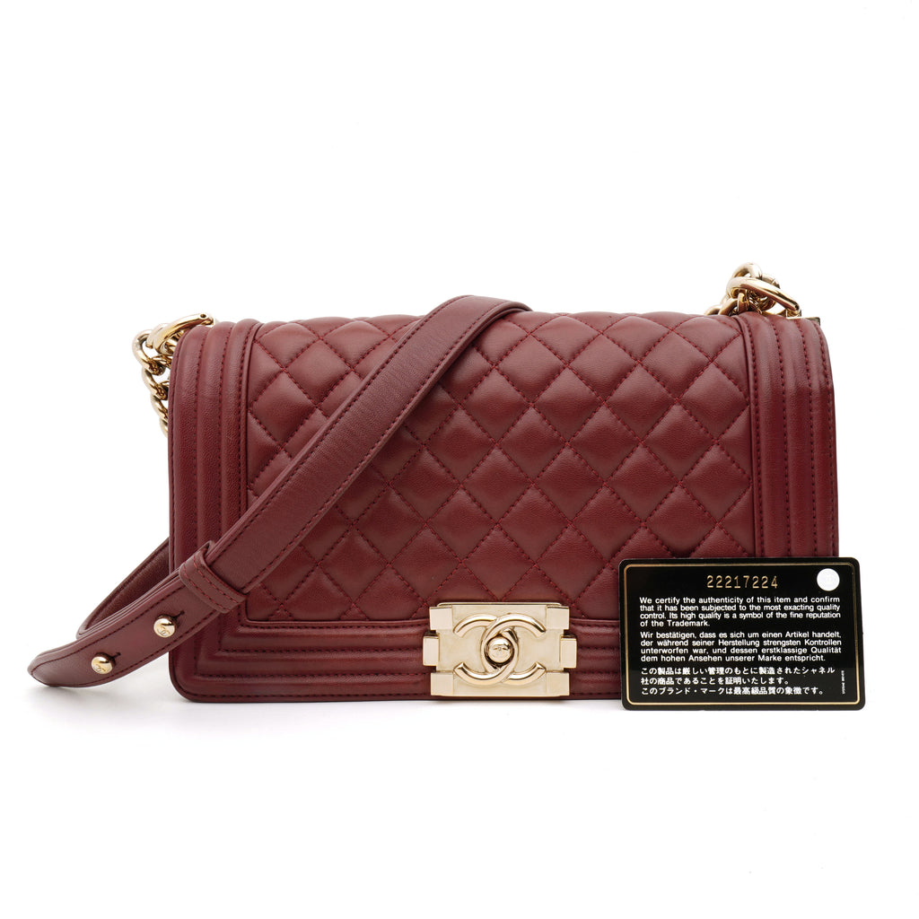 Chanel Chanel Le Boy Old Medium Burgundy