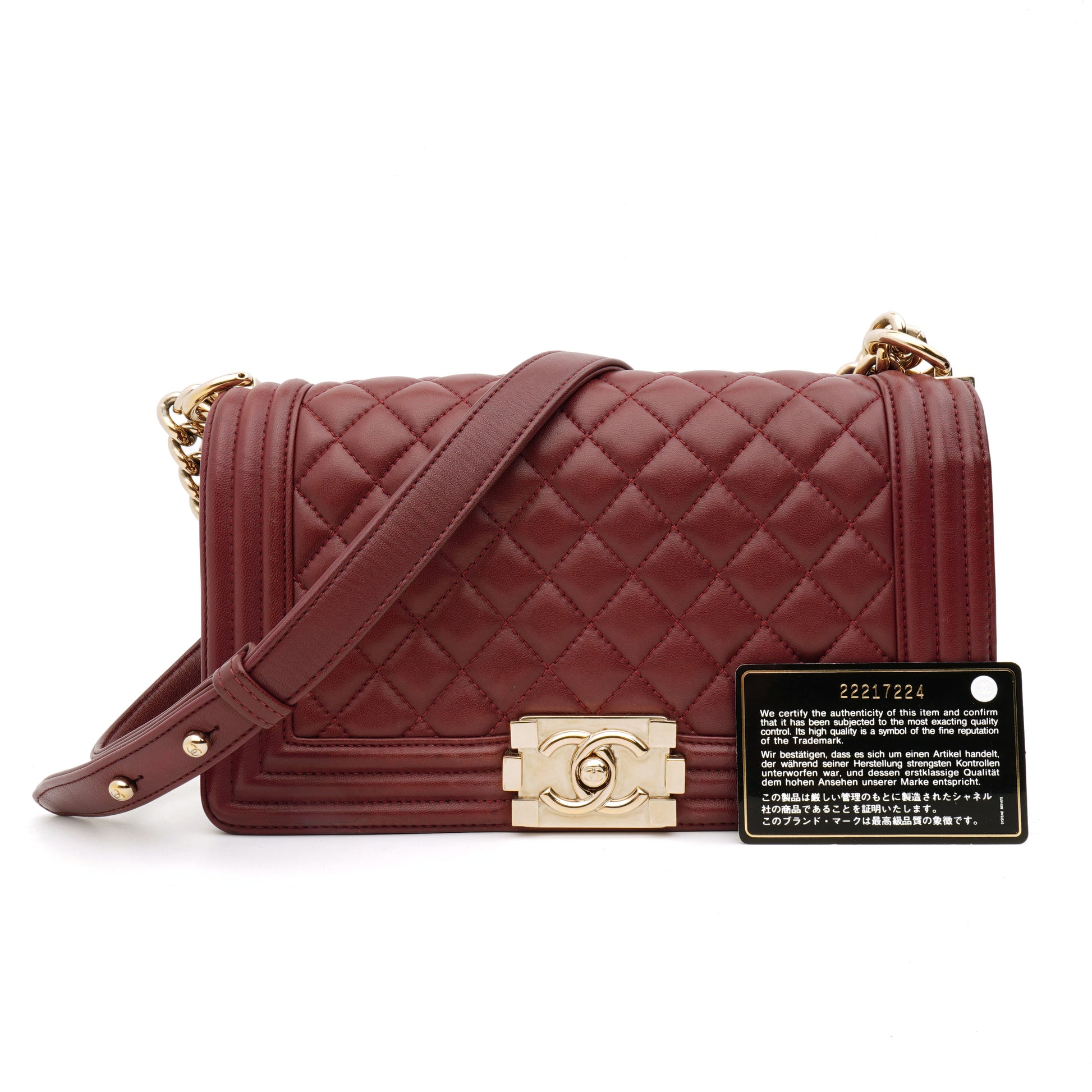 Chanel Chanel Le Boy Old Medium Burgundy