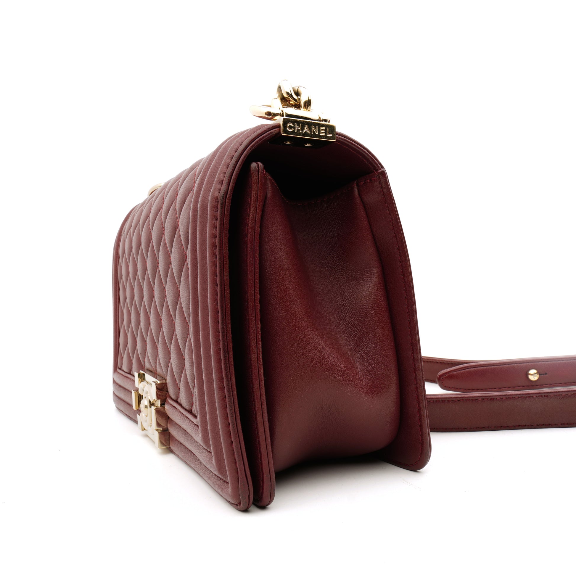 Chanel Chanel Le Boy Old Medium Burgundy