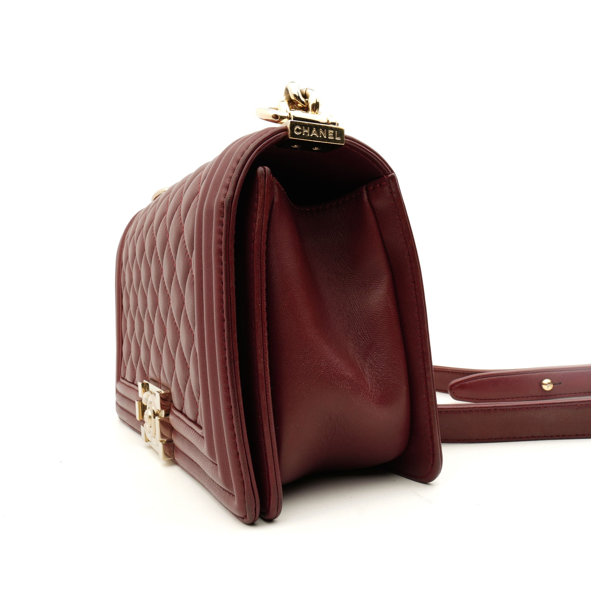 Chanel Chanel Le Boy Old Medium Burgundy