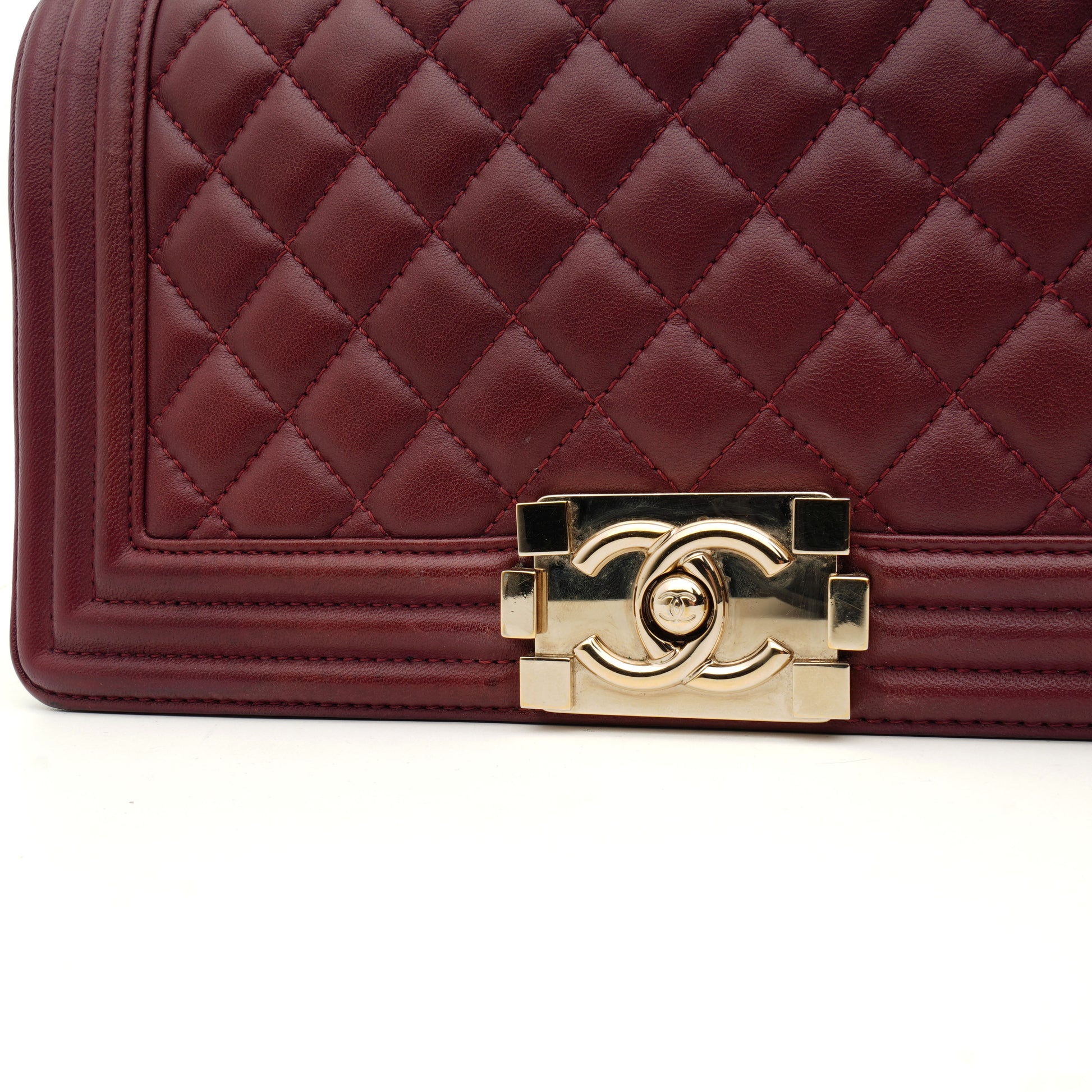 Chanel Chanel Le Boy Old Medium Burgundy