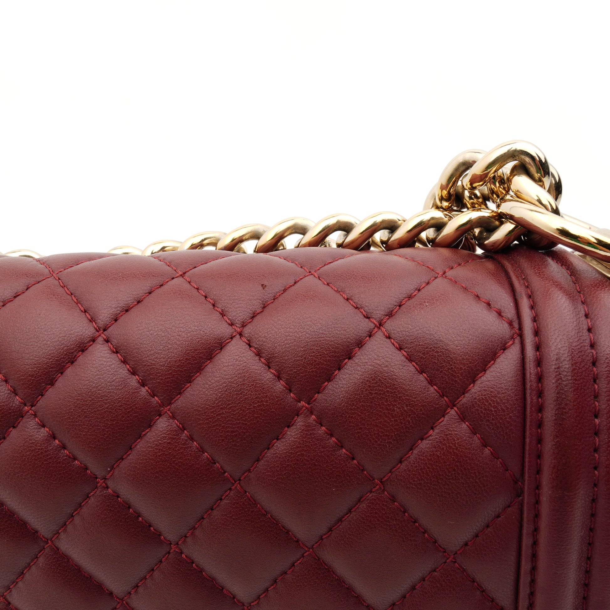 Chanel Chanel Le Boy Old Medium Burgundy