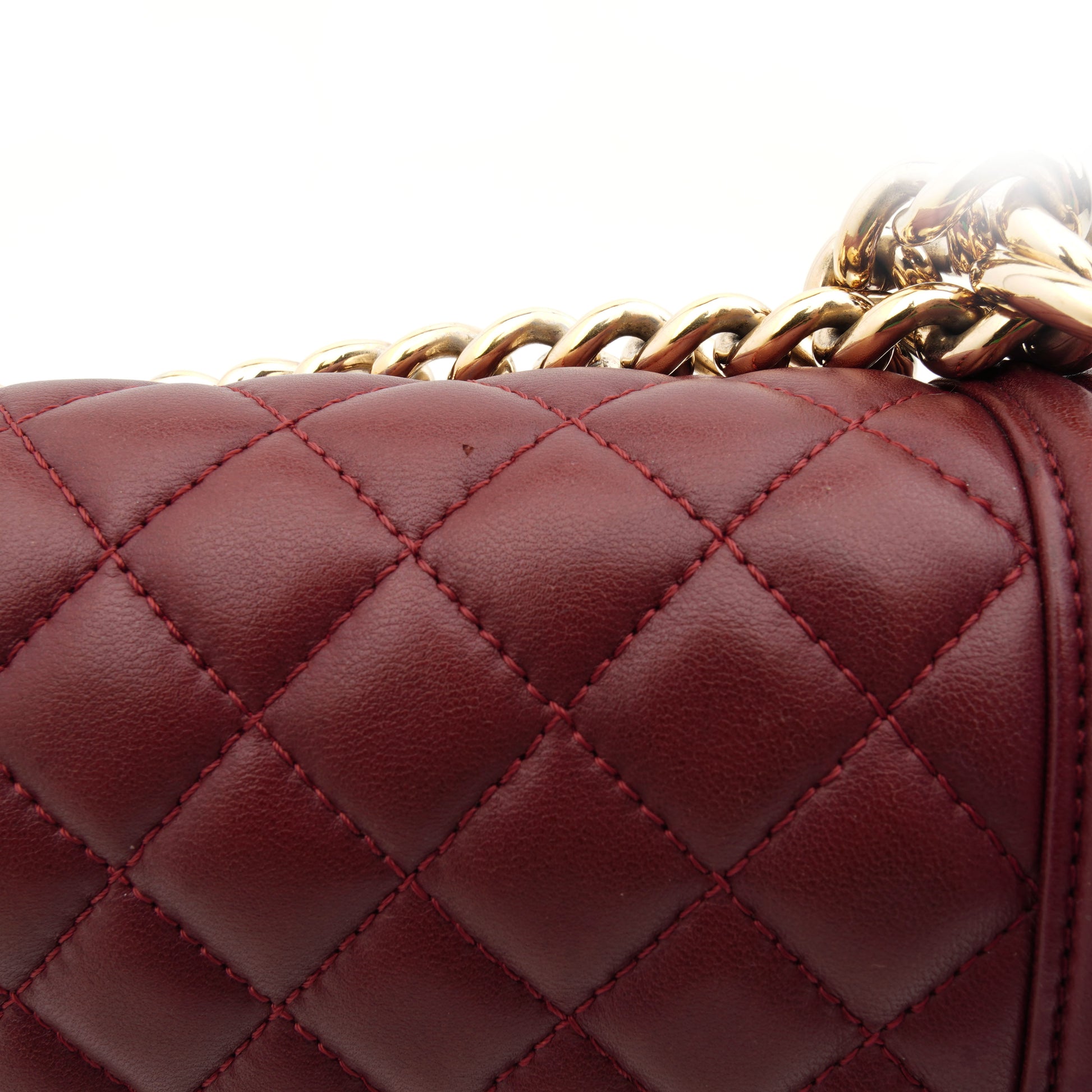 Chanel Chanel Le Boy Old Medium Burgundy