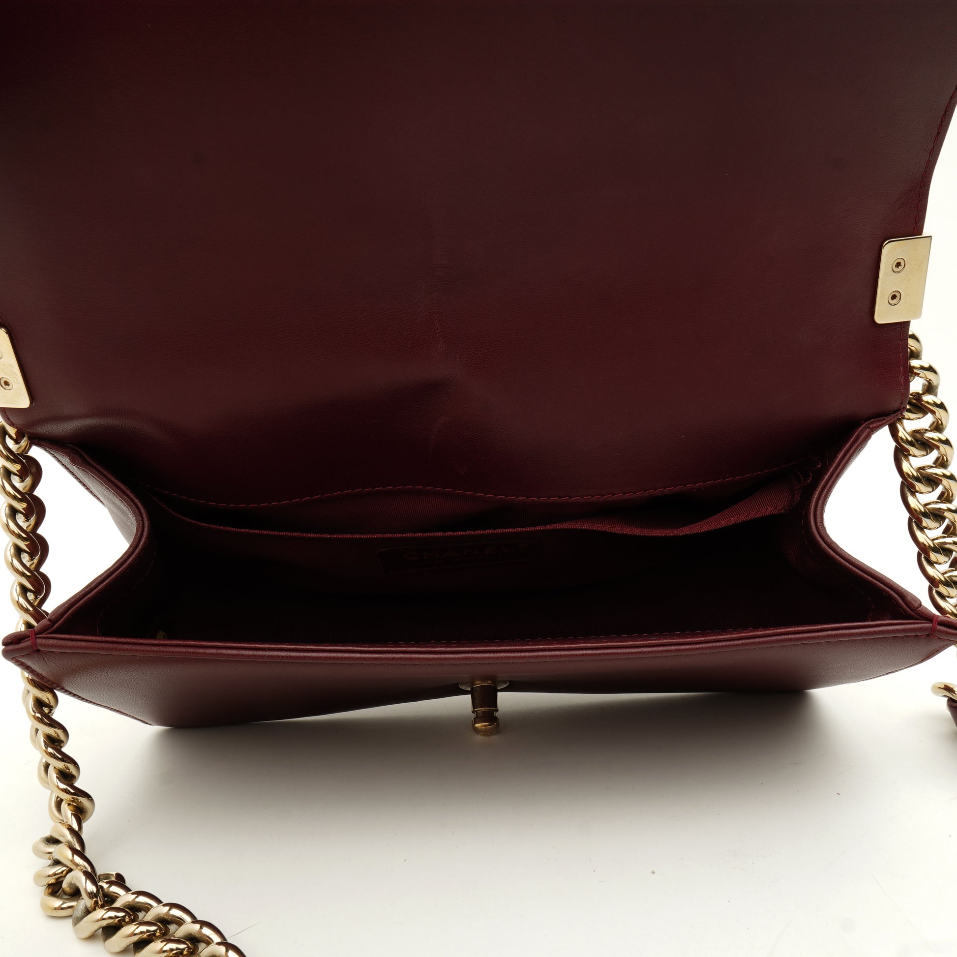 Chanel Chanel Le Boy Old Medium Burgundy