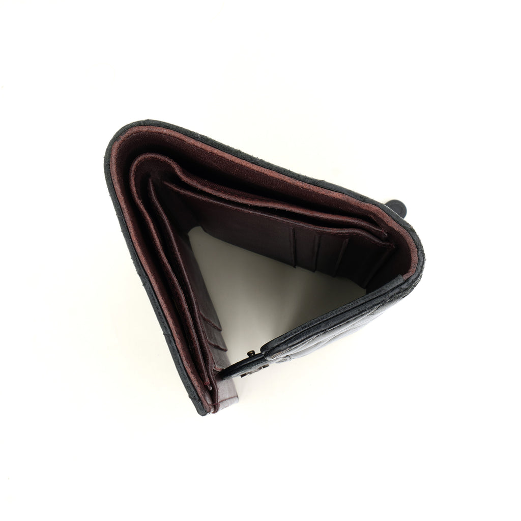Chanel Trifold Chevron Wallet Black SHW