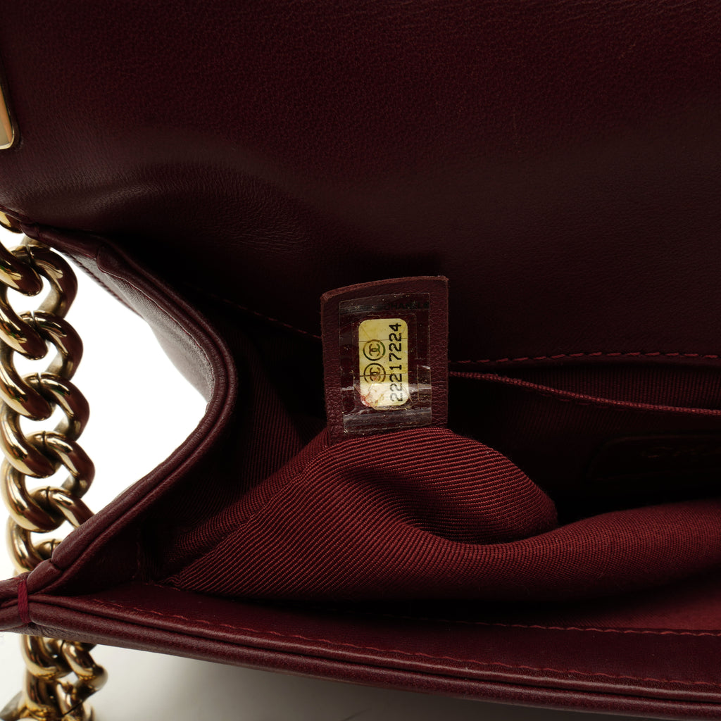 Chanel Chanel Le Boy Old Medium Burgundy
