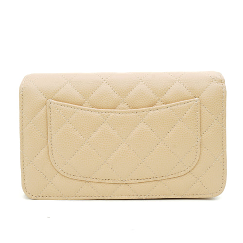 Chanel Wallet on Chain Caviar Beige