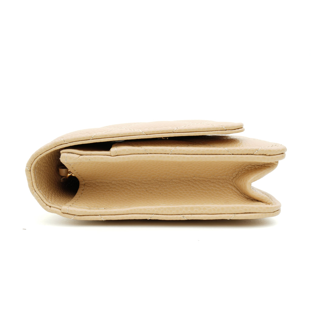 Chanel Wallet on Chain Caviar Beige