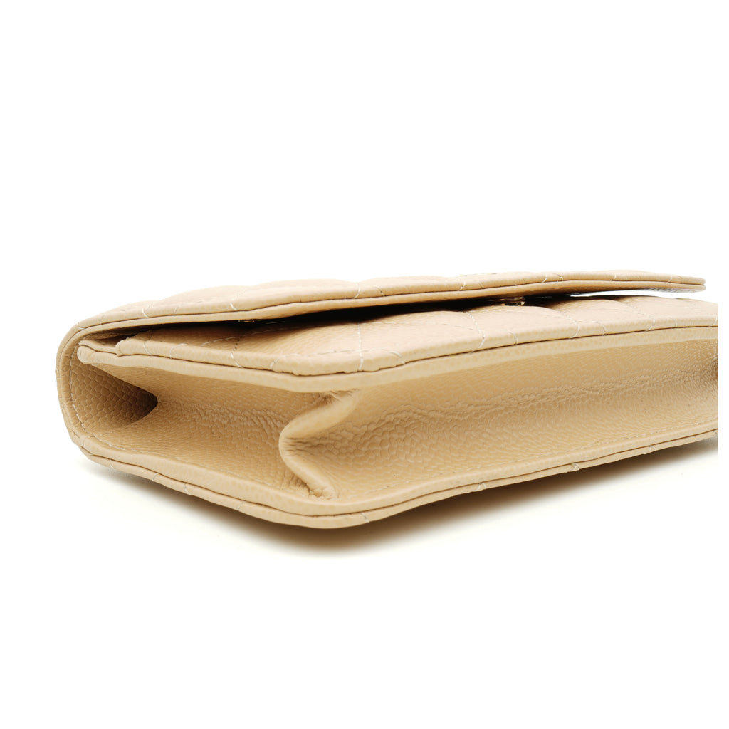 Chanel Wallet on Chain Caviar Beige