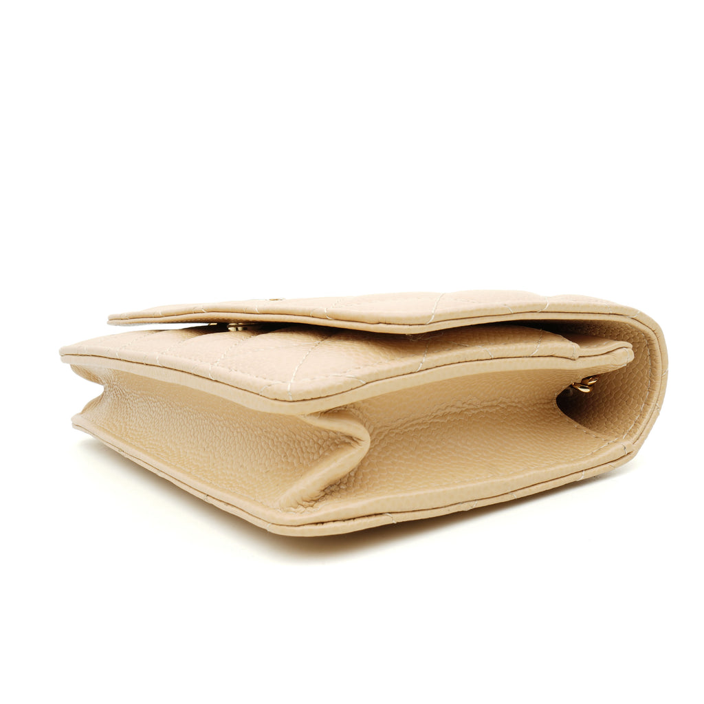 Chanel Wallet on Chain Caviar Beige
