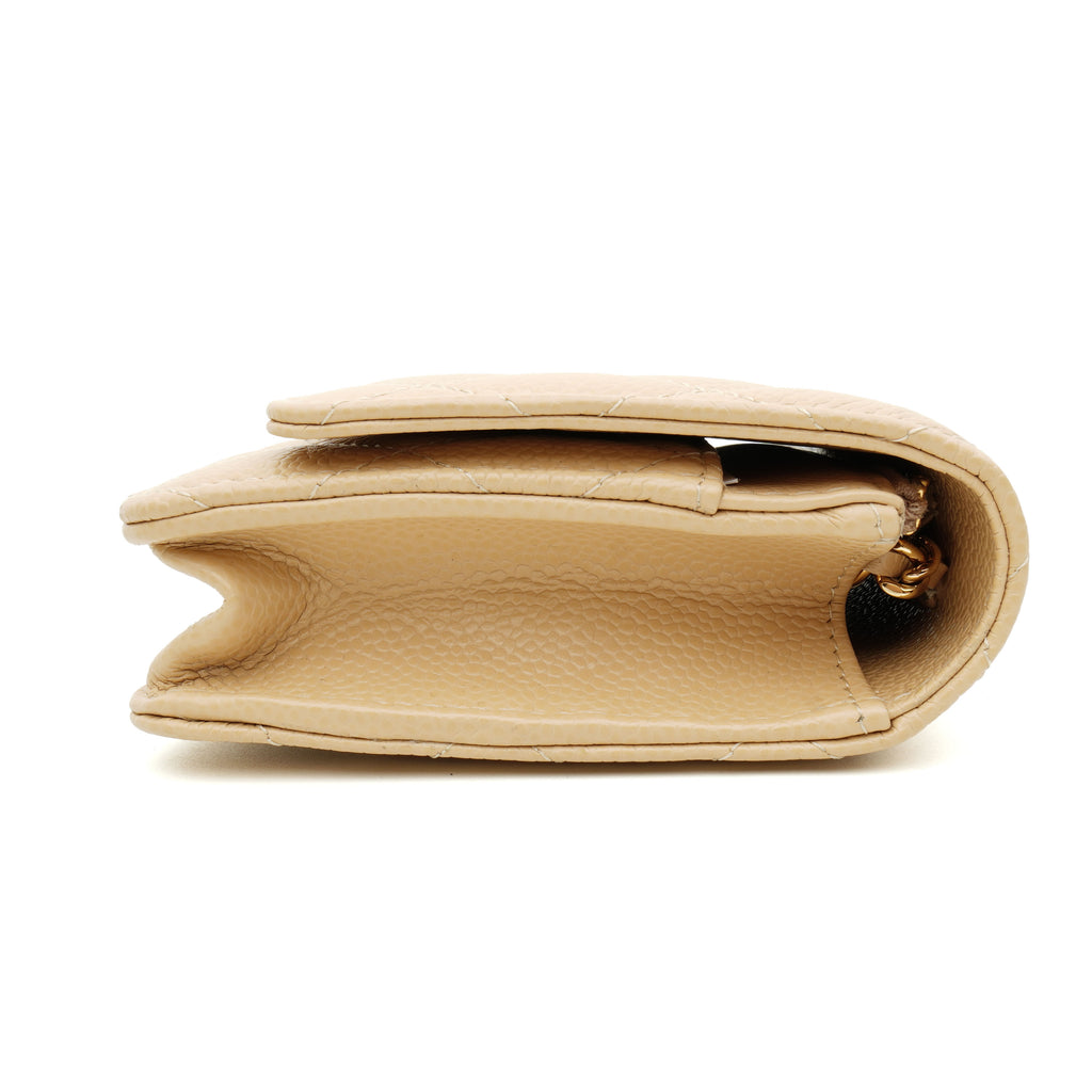 Chanel Wallet on Chain Caviar Beige