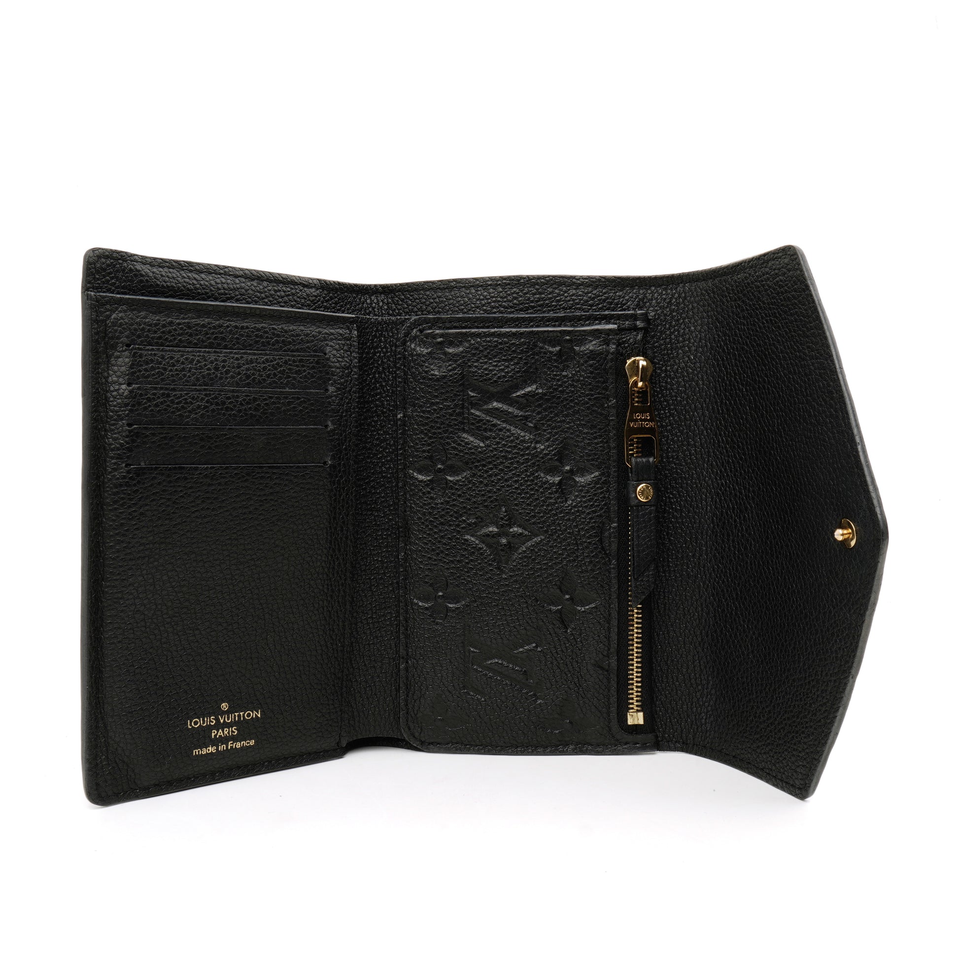 Louis Vuitton Curieuse Compact Wallet Empreinte Black