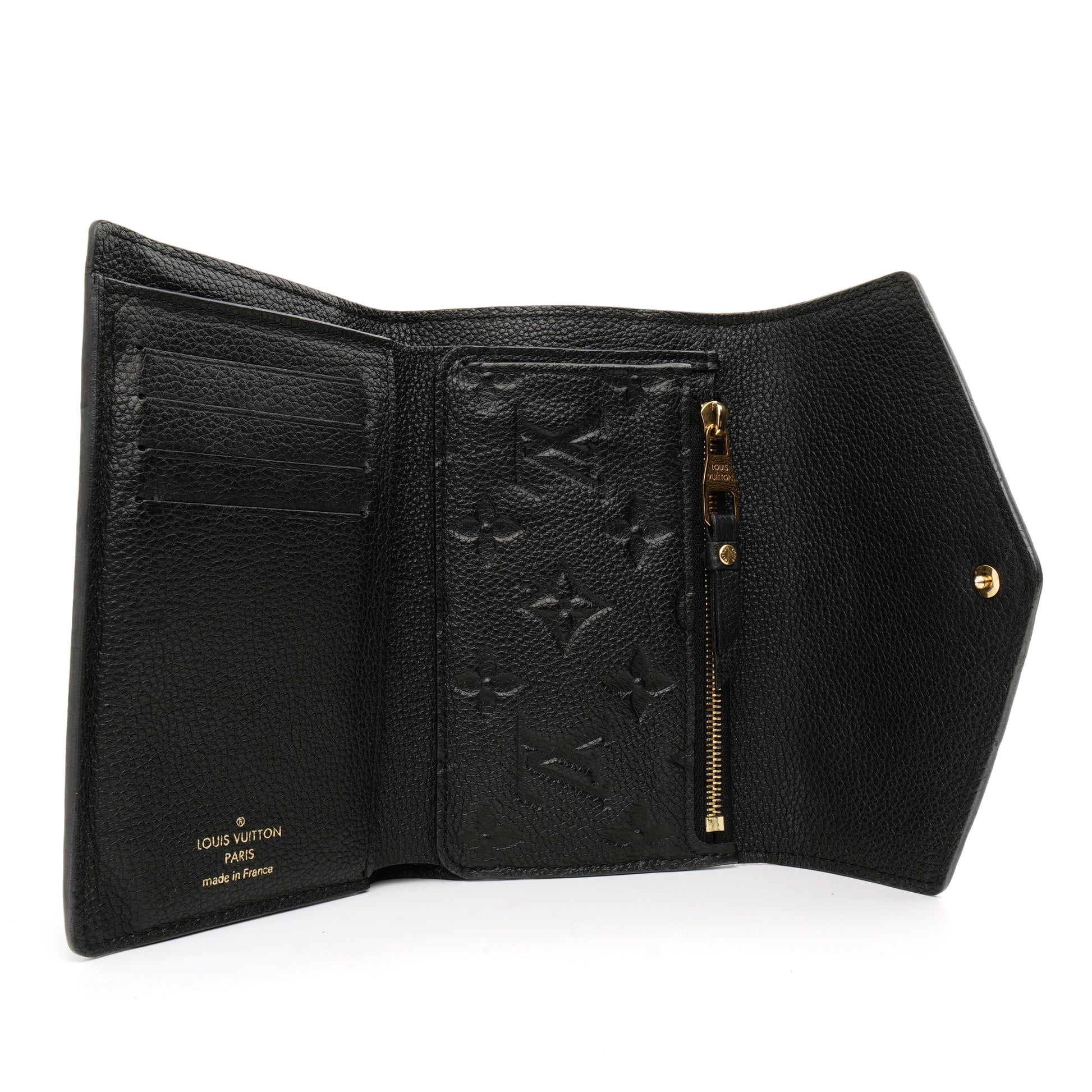 Louis Vuitton Curieuse Compact Wallet Empreinte Black