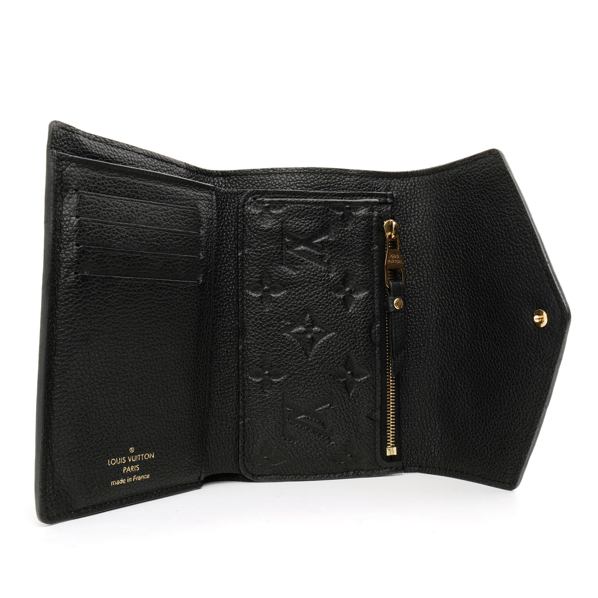 Louis Vuitton Curieuse Compact Wallet Empreinte Black