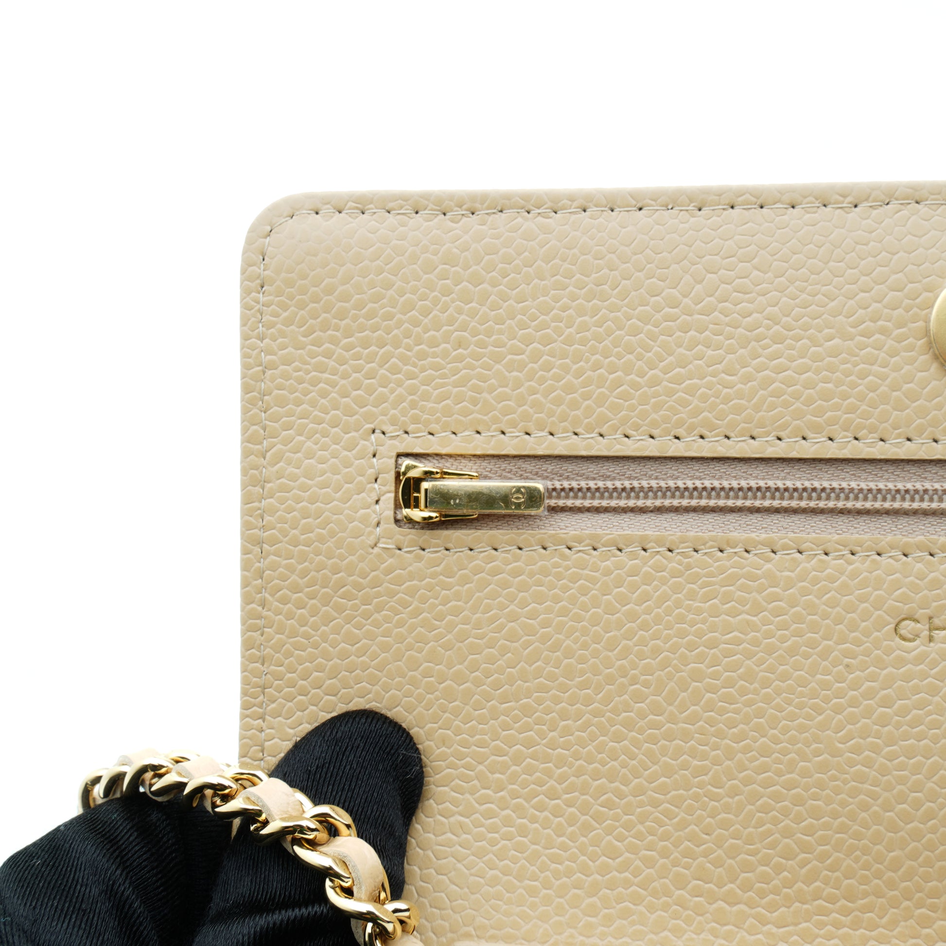 Chanel Wallet on Chain Caviar Beige
