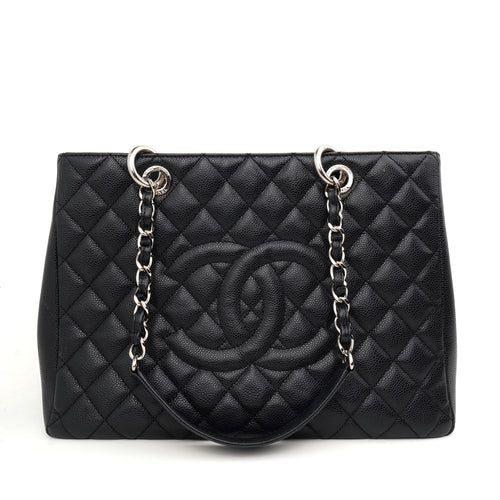 Chanel Grand Shopper Tote Caviar Black SHW