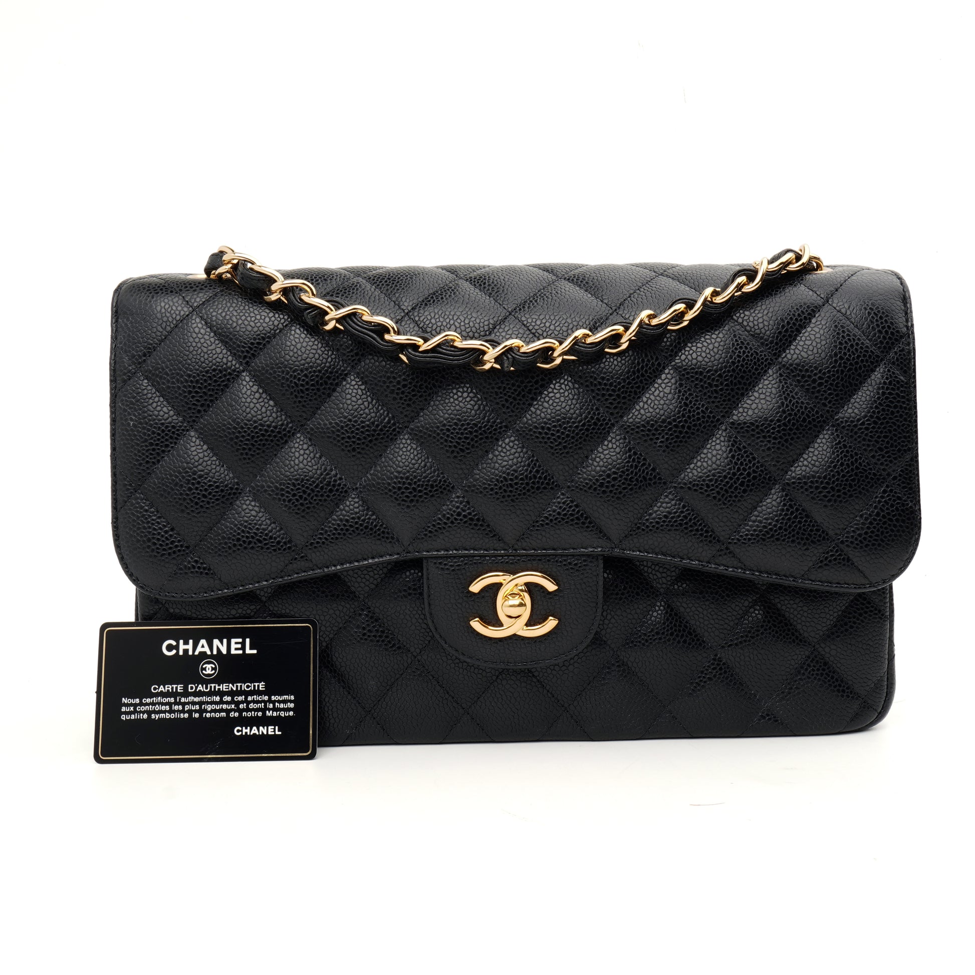 Chanel Classic Double Flap Jumbo Caviar Black GHW