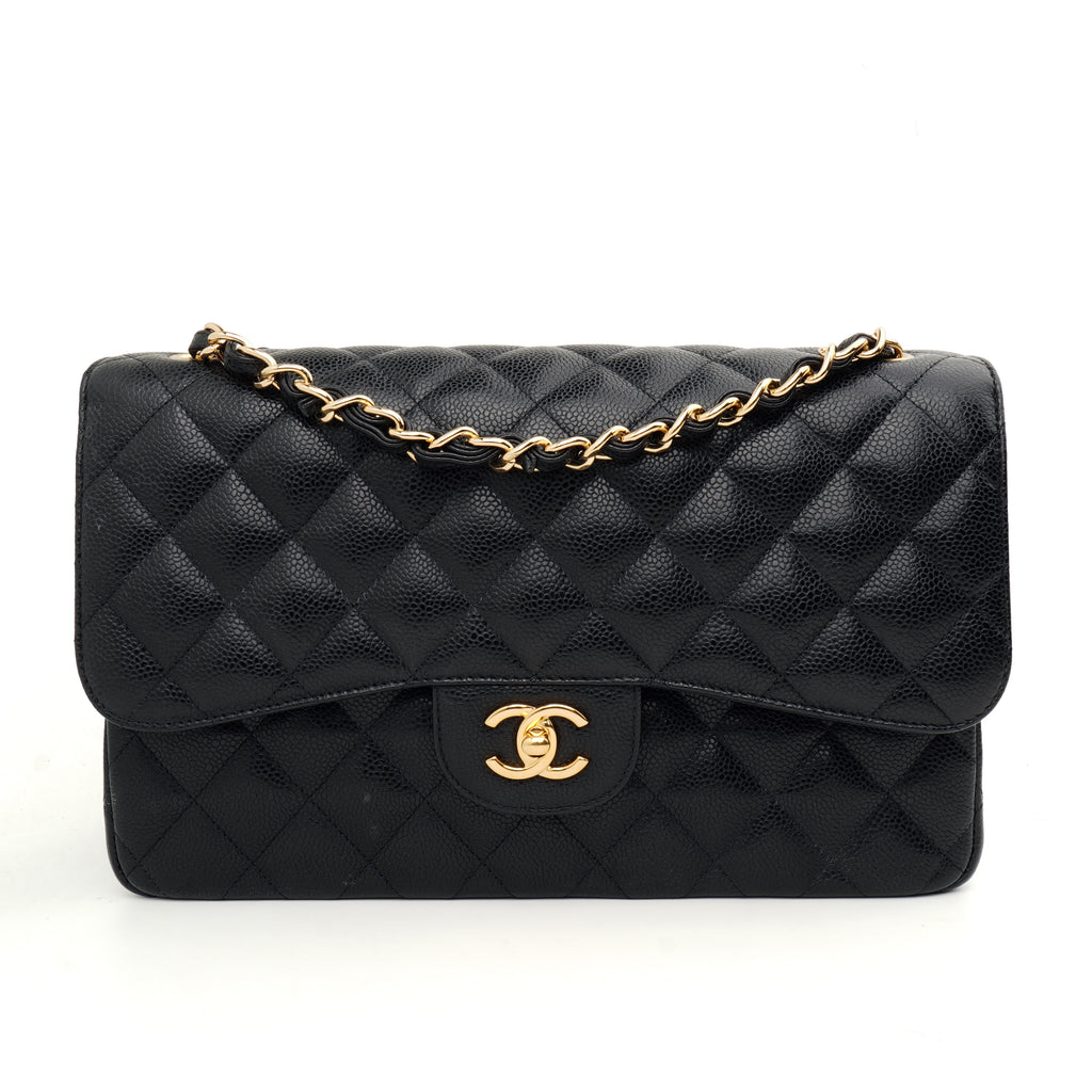 Chanel Classic Double Flap Jumbo Caviar Black GHW