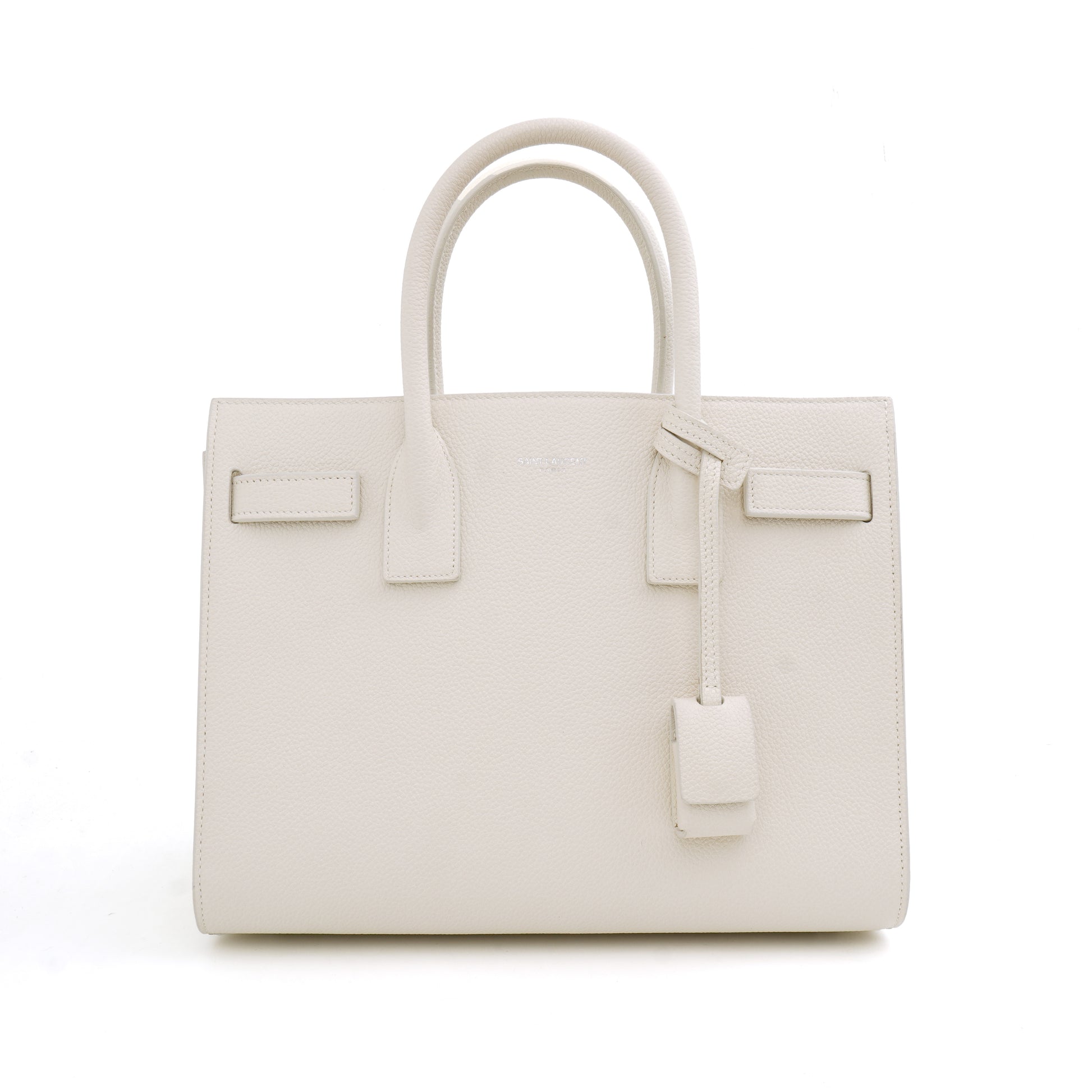 Saint Laurent Sac de Jour Baby White Grained