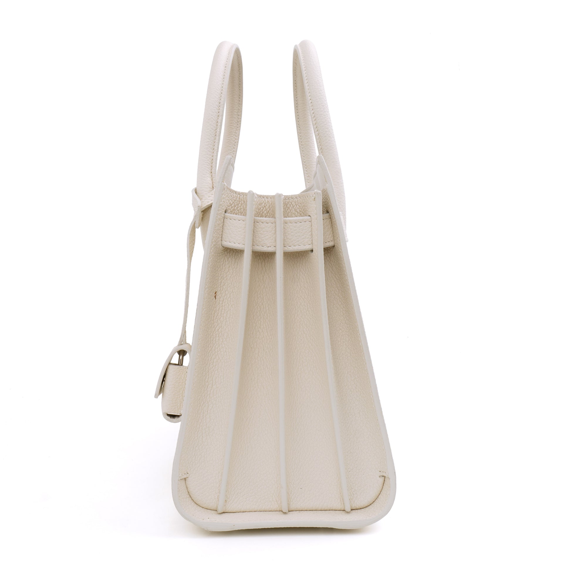 Saint Laurent Sac de Jour Baby White Grained