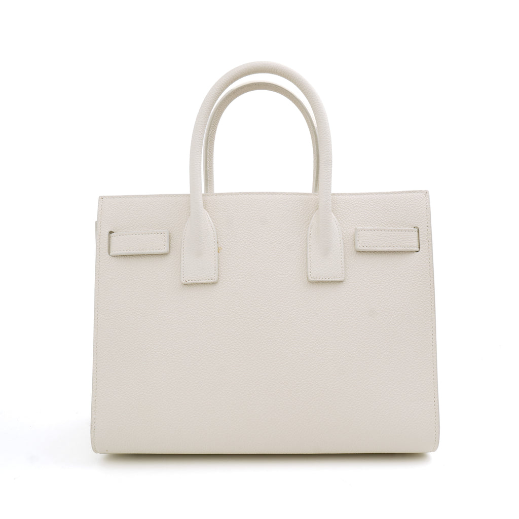 Saint Laurent Sac de Jour Baby White Grained