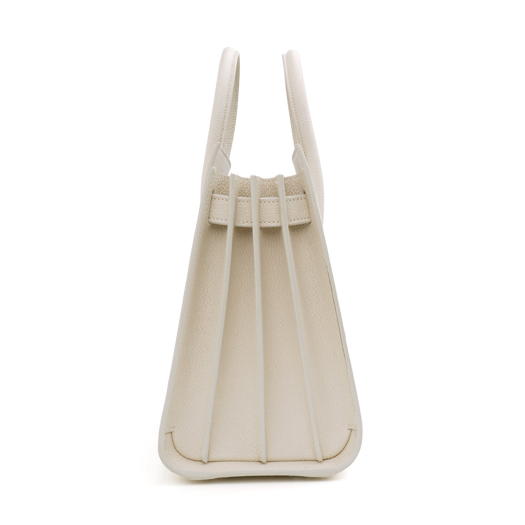 Saint Laurent Sac de Jour Baby White Grained