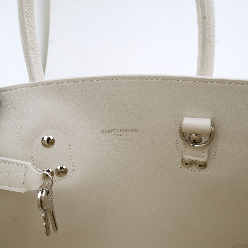 Saint Laurent Sac de Jour Baby White Grained