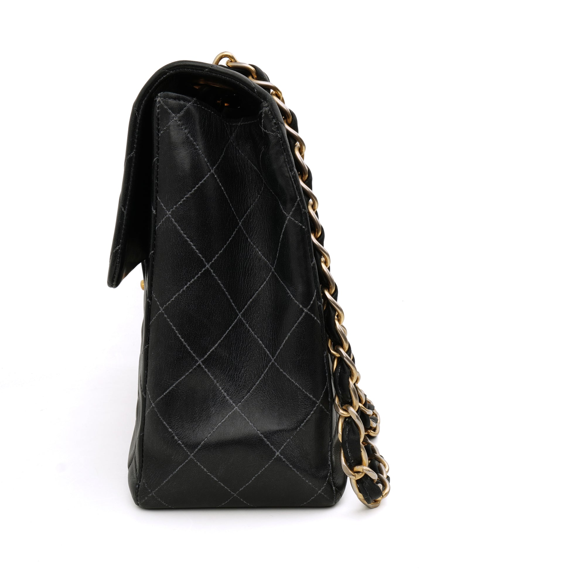 Chanel Single Flap Jumbo Lambskin Black GHW