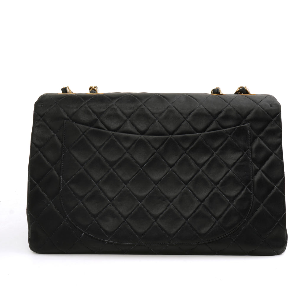 Chanel Single Flap Jumbo Lambskin Black GHW