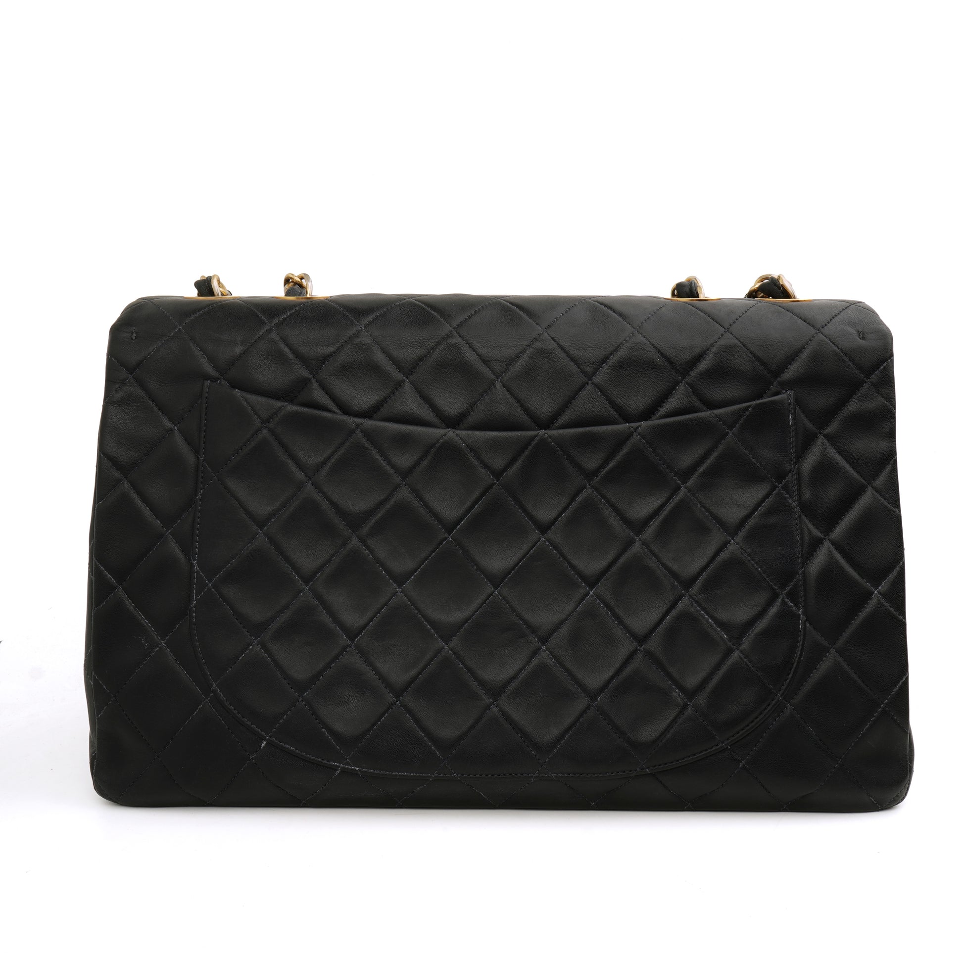 Chanel Single Flap Jumbo Lambskin Black GHW