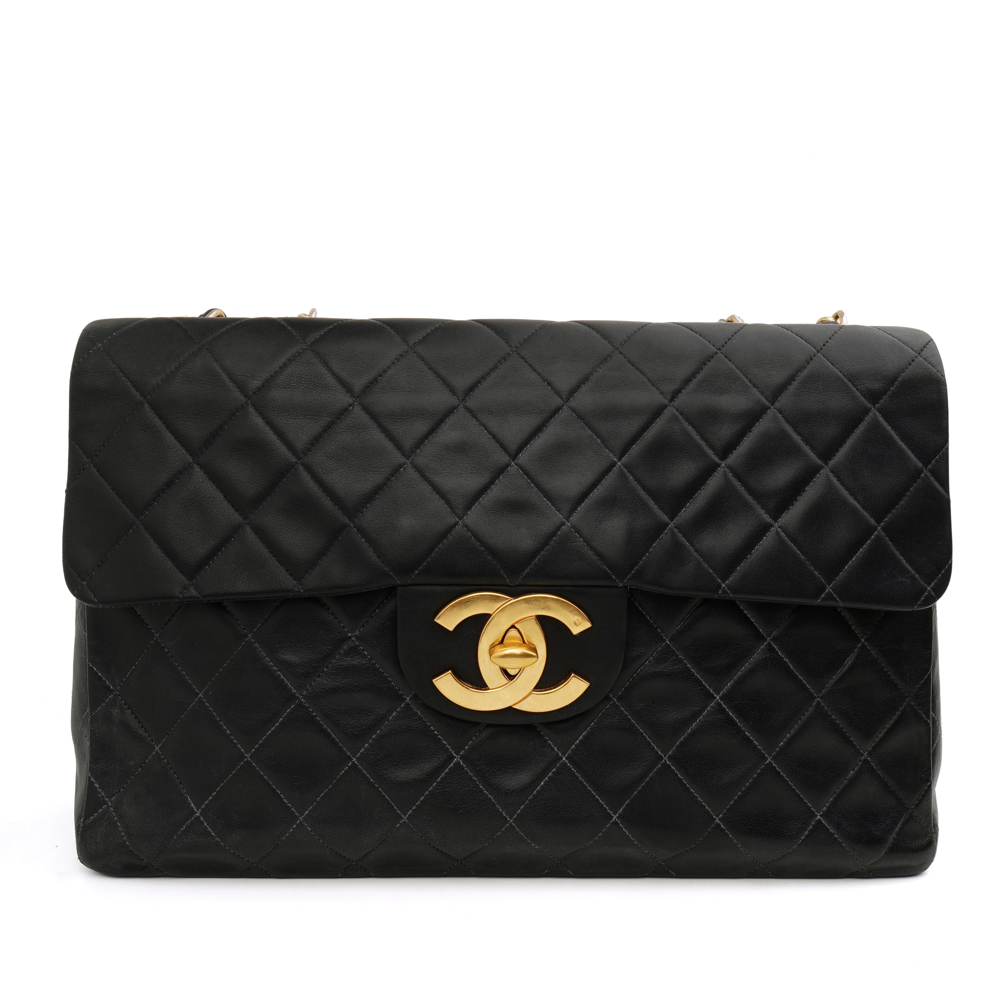 Chanel Single Flap Jumbo Lambskin Black GHW