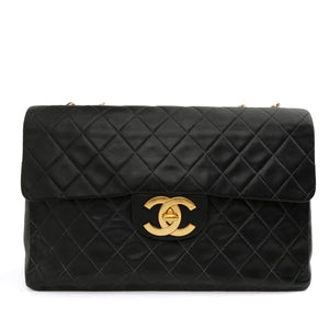 Chanel Single Flap Jumbo Lambskin Black GHW