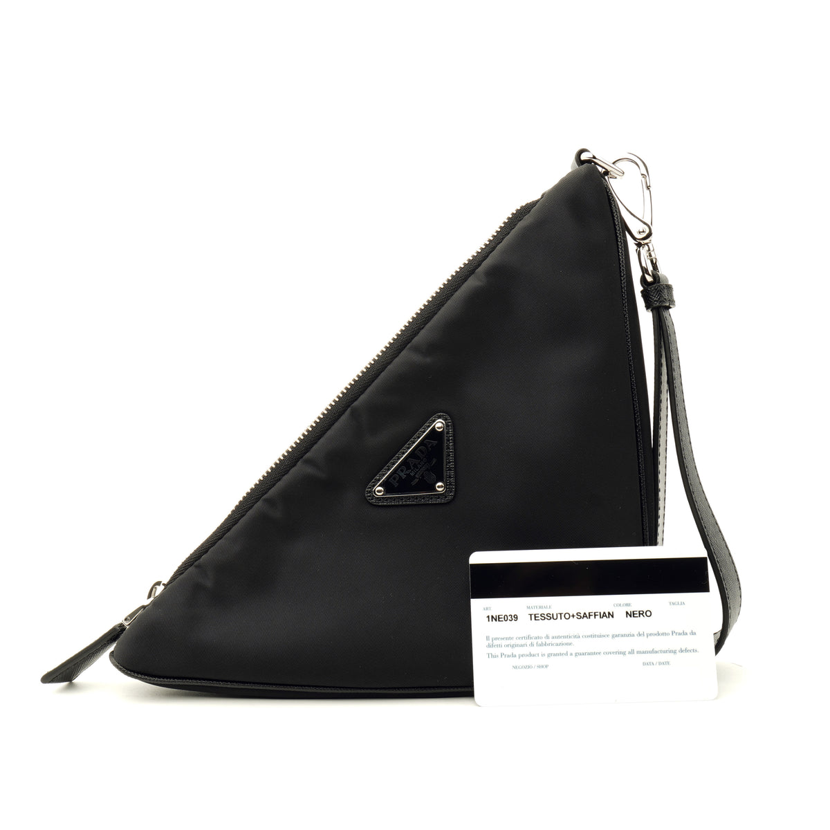 Prada Triangle Re-nylon Wristlet