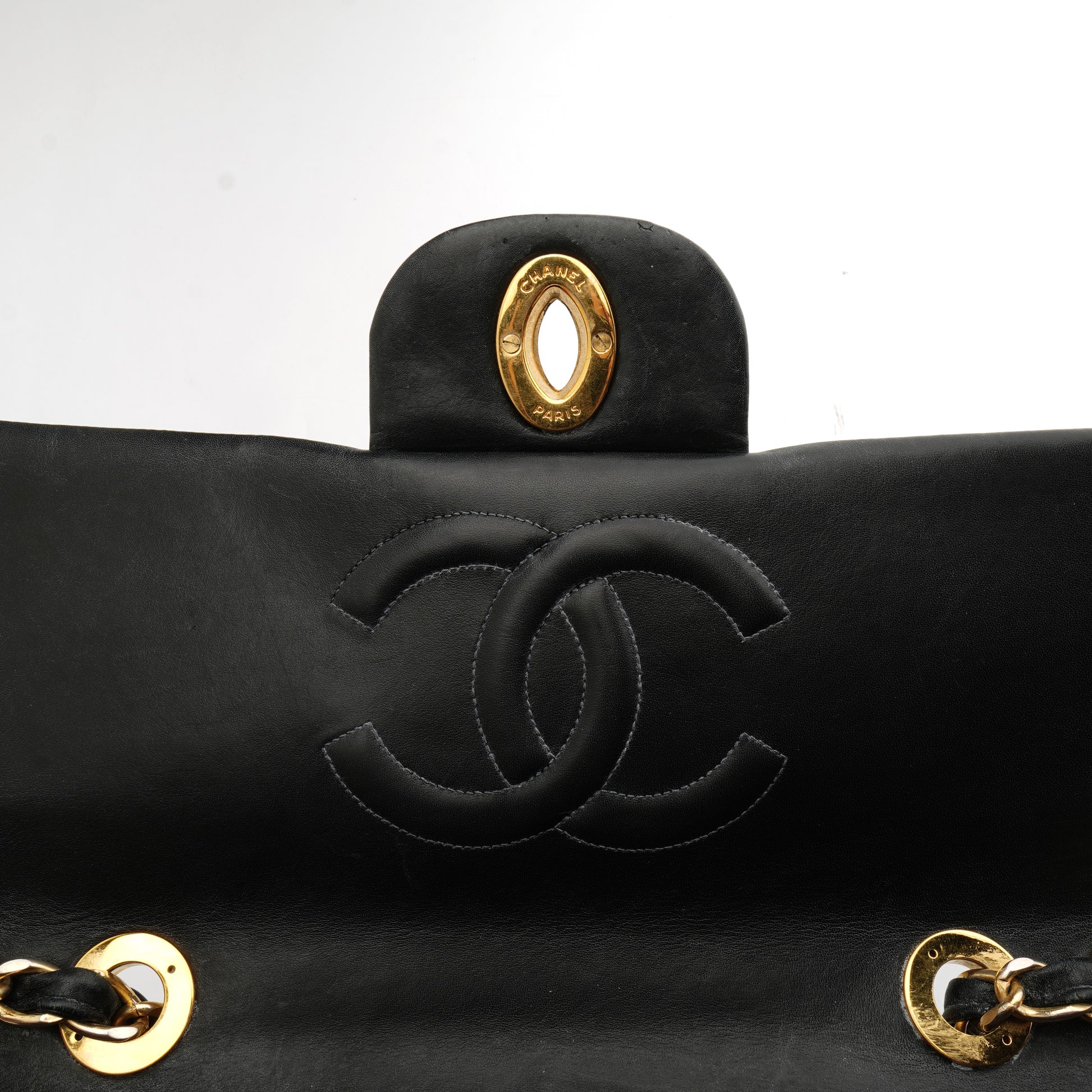 Chanel Single Flap Jumbo Lambskin Black GHW