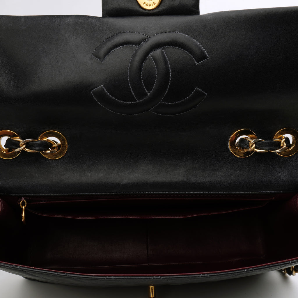 Chanel Single Flap Jumbo Lambskin Black GHW