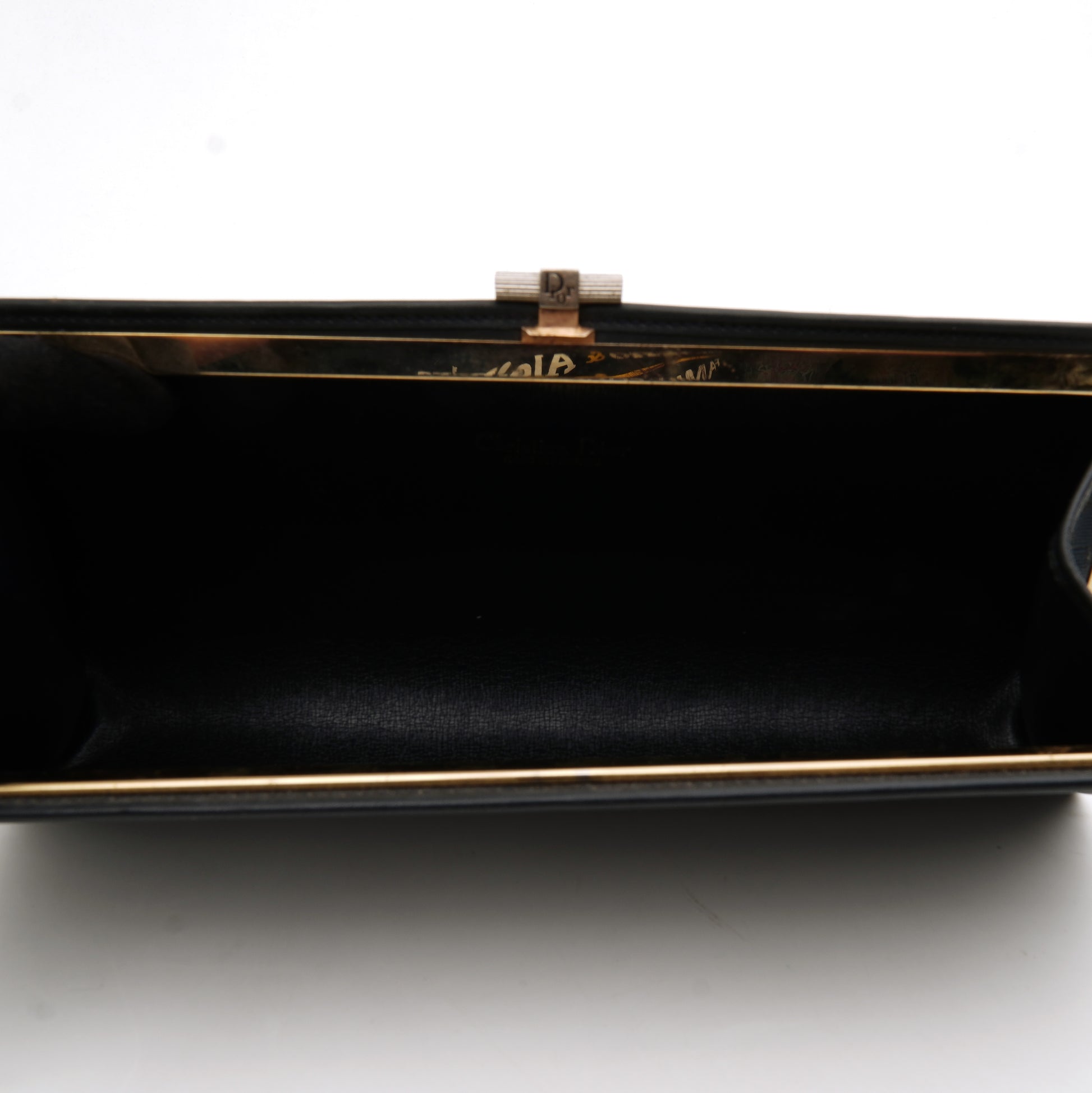 Dior Honeycomb Canvas Clutch Navy Blue Vintage