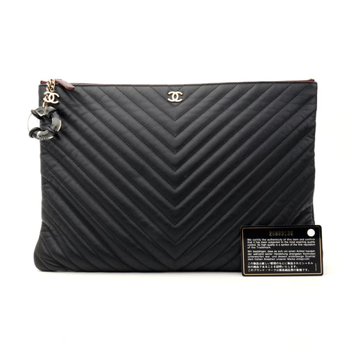 Chanel O Case Chevron Large