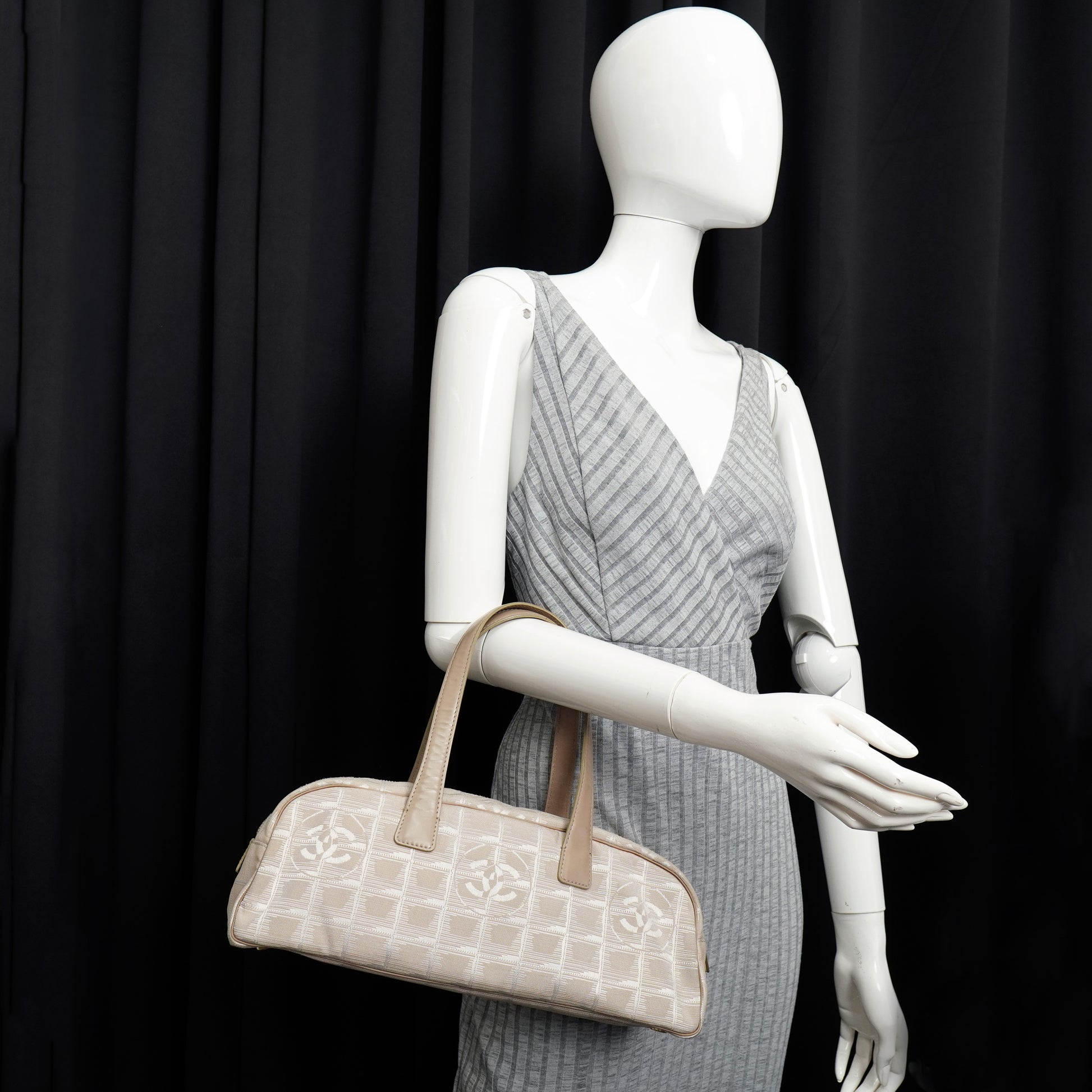 Chanel Travel Line East West Canvas Beige