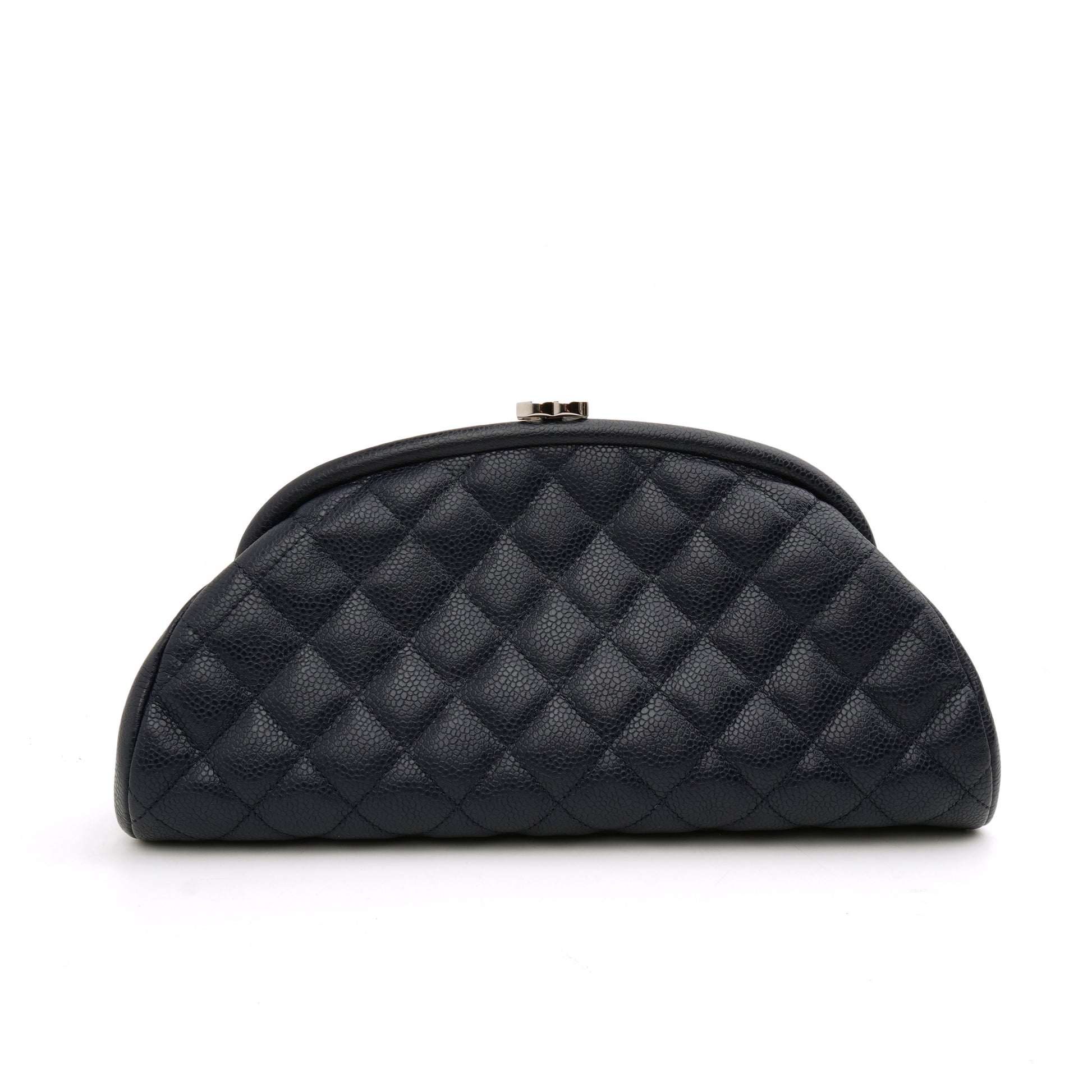 Chanel Timeless Clutch Caviar Dark Blue SHW