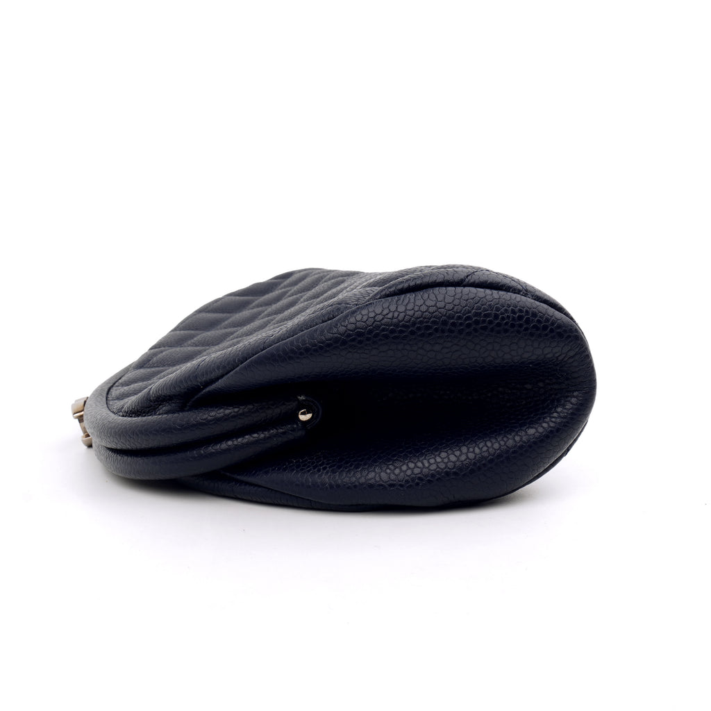 Chanel Timeless Clutch Caviar Dark Blue SHW
