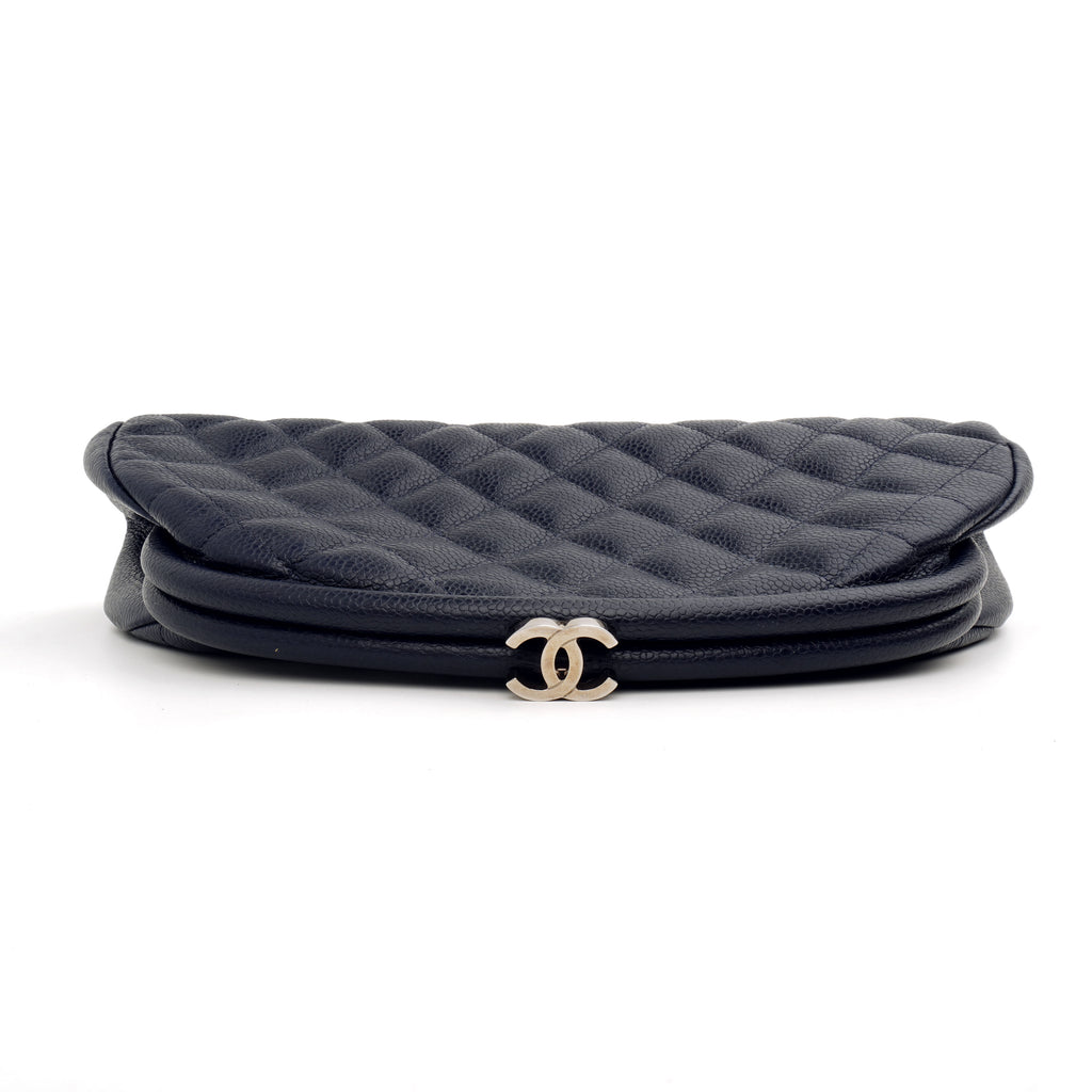 Chanel Timeless Clutch Caviar Dark Blue SHW