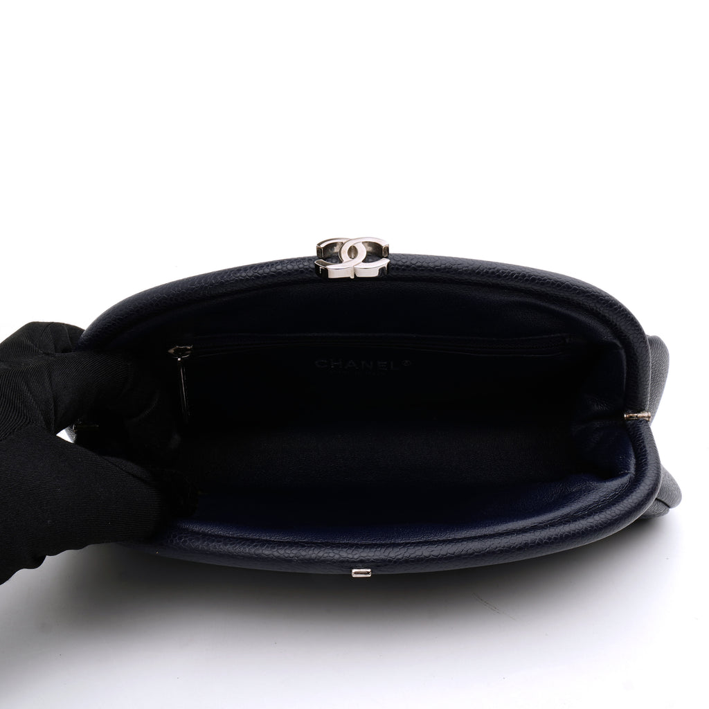 Chanel Timeless Clutch Caviar Dark Blue SHW