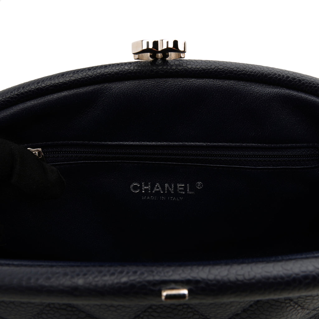 Chanel Timeless Clutch Caviar Dark Blue SHW