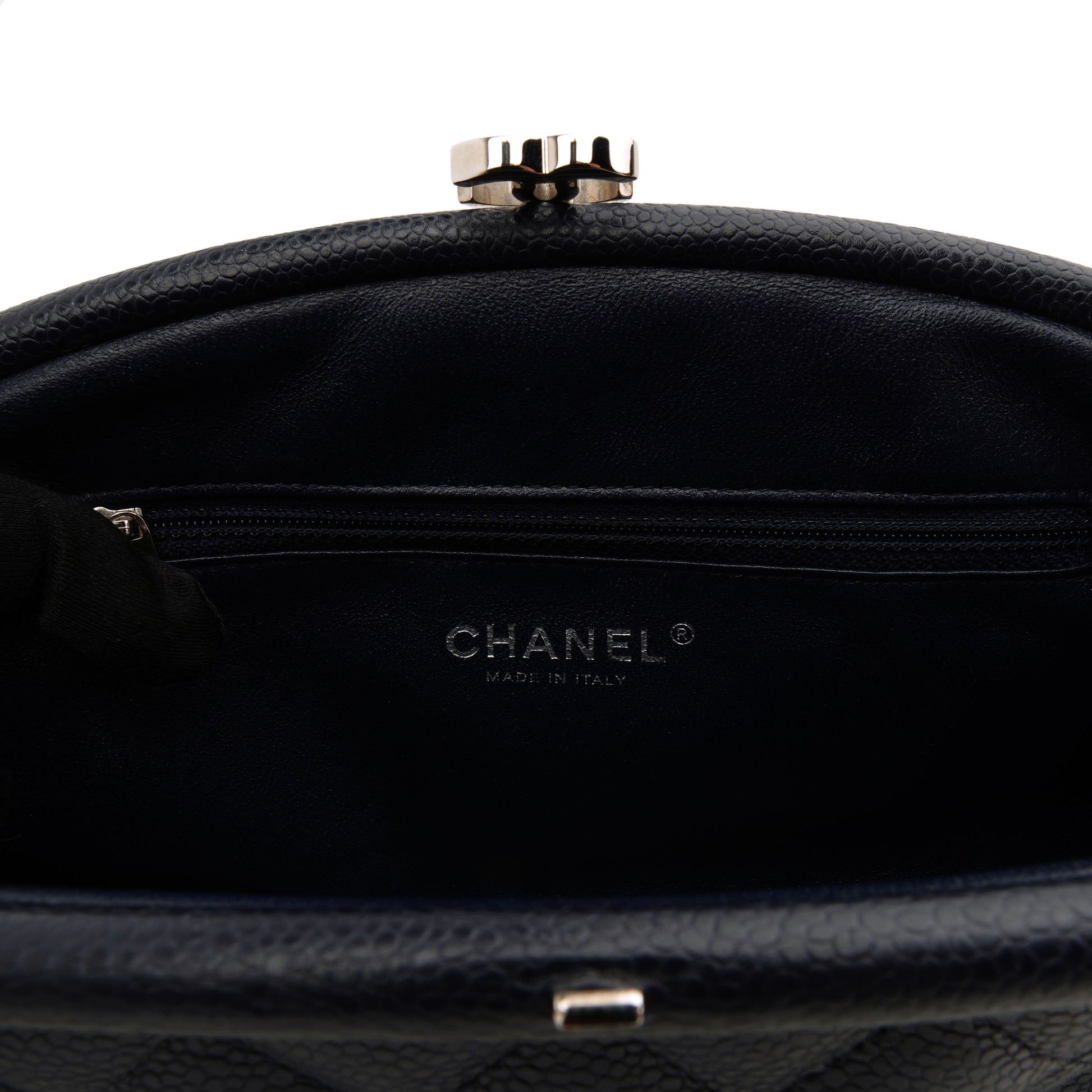 Chanel Timeless Clutch Caviar Dark Blue SHW