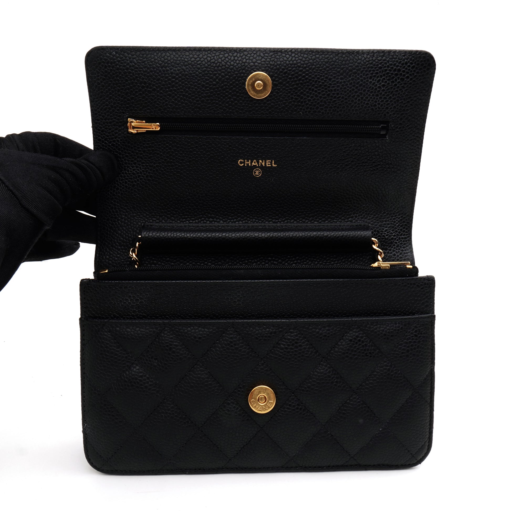 Chanel Wallet on Chain Caviar Black GHW
