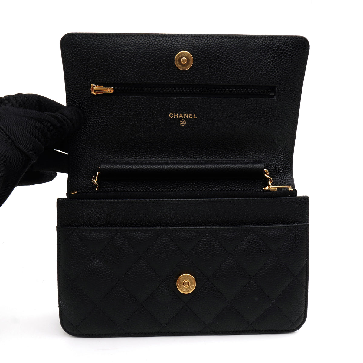 Chanel Wallet on Chain Caviar Black GHW