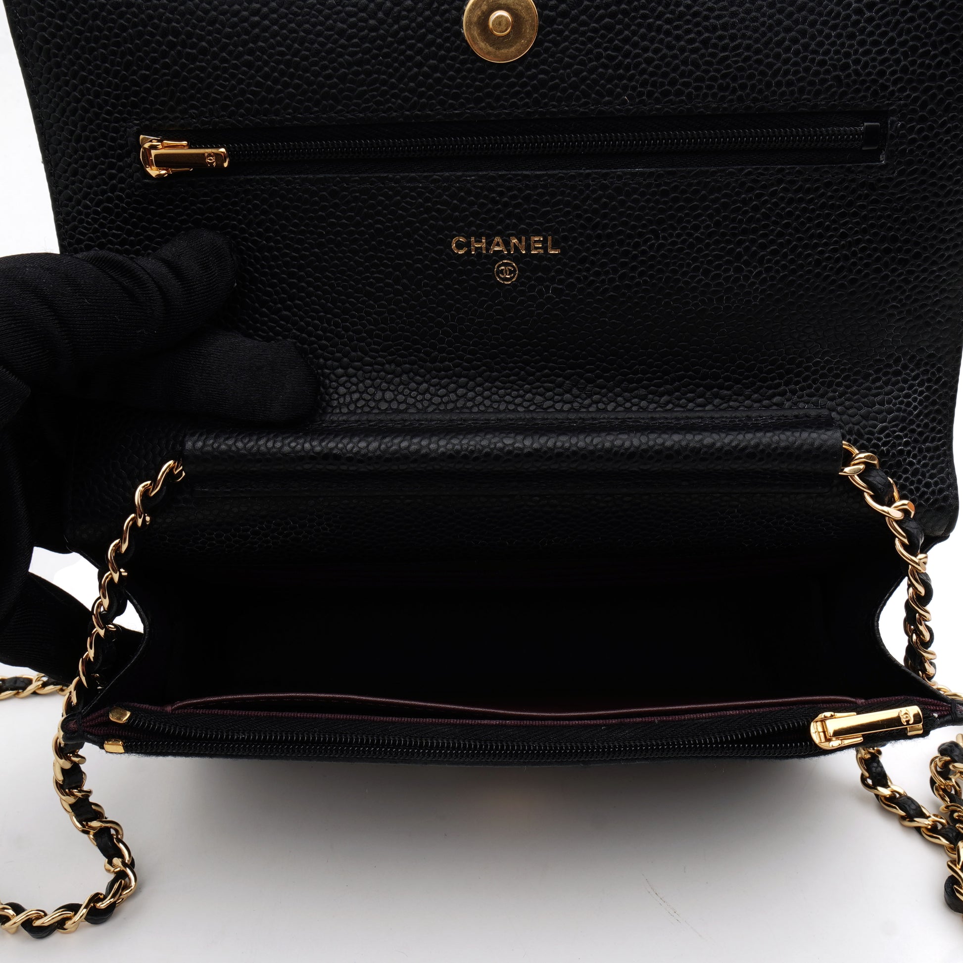 Chanel Wallet on Chain Caviar Black GHW