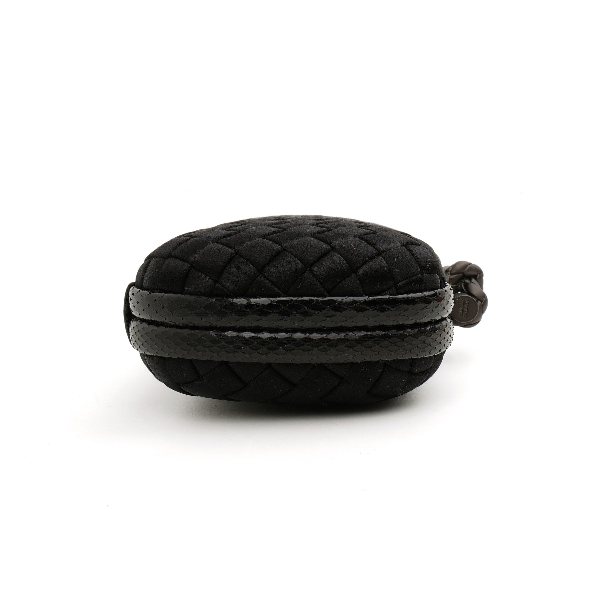 Bottega Veneta Knot Clutch Satin Black