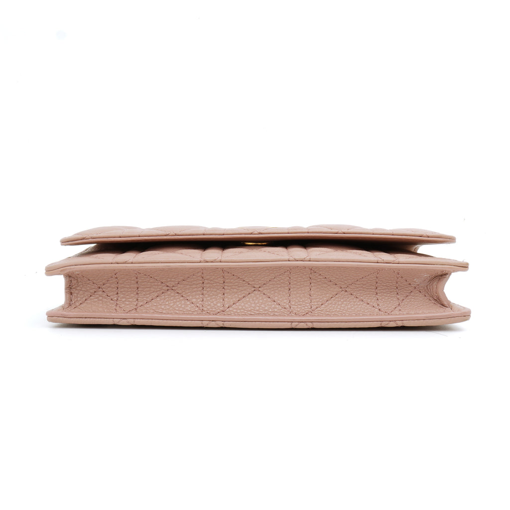 Dior Caro Wallet on Chain Rose Blush